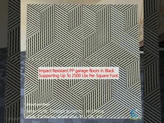 أرضيات المرآب المقاومة للآثار من PP باللون الأسود تدعم ما يصل إلى 2500 رطل لكل قدم مربع