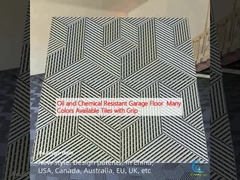 أرضية المرآب المقاومة للنفط والكيماويات العديد من الألوان المتاحة البلاط مع قبضة