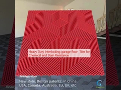 أرضية المرآب الثقيلة المتداخلة البلاط لمقاومة الكيماويات والقذارة