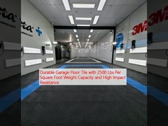 بلاط أرضية مرآب متين بقدرة وزن 2500 رطل لكل قدم مربع ومقاومة عالية للآثار