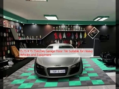 15.75 X 15.75 بوصة أرضية المرآب مناسبة للسيارات الثقيلة والمعدات